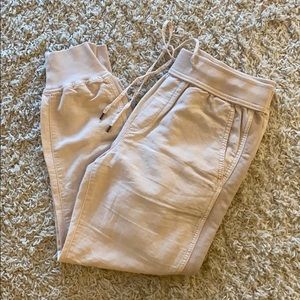 Light pink, linen joggers